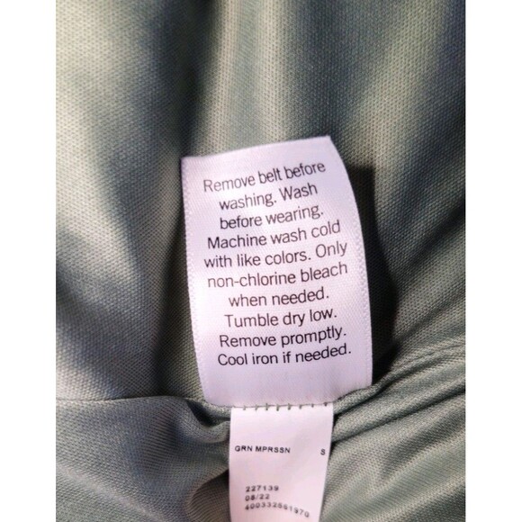 Nine West Patchwork Midi Dress Small Belted Long Sleeve Button Down Collared - Picture 13 of 13